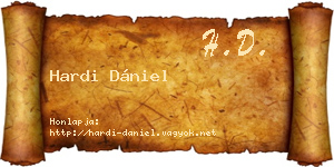 Hardi Dániel névjegykártya